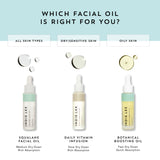 Which facial oil is right for you? Different types of facial oil for different skin types.
