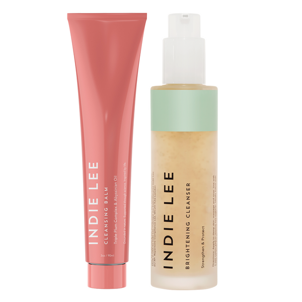 Indie Lee Double Duty Balanced Bundle including Cleansing Balm and Brightening Cleanser