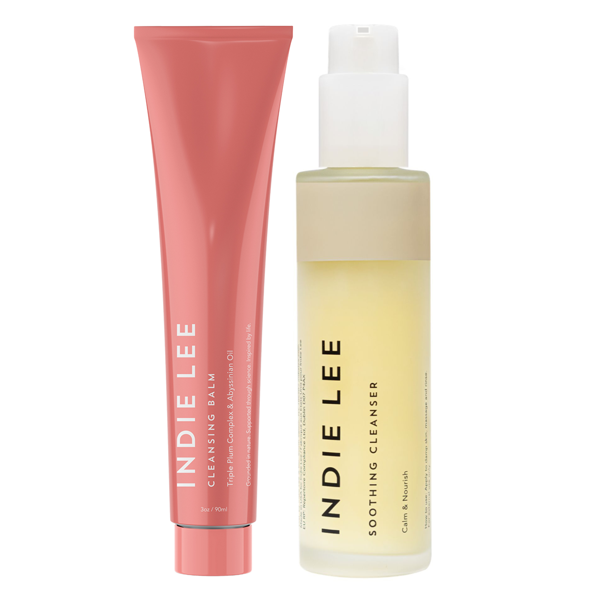 Indie Lee Double Duty Dry Bundle including Cleansing Balm and Soothing Cleanser