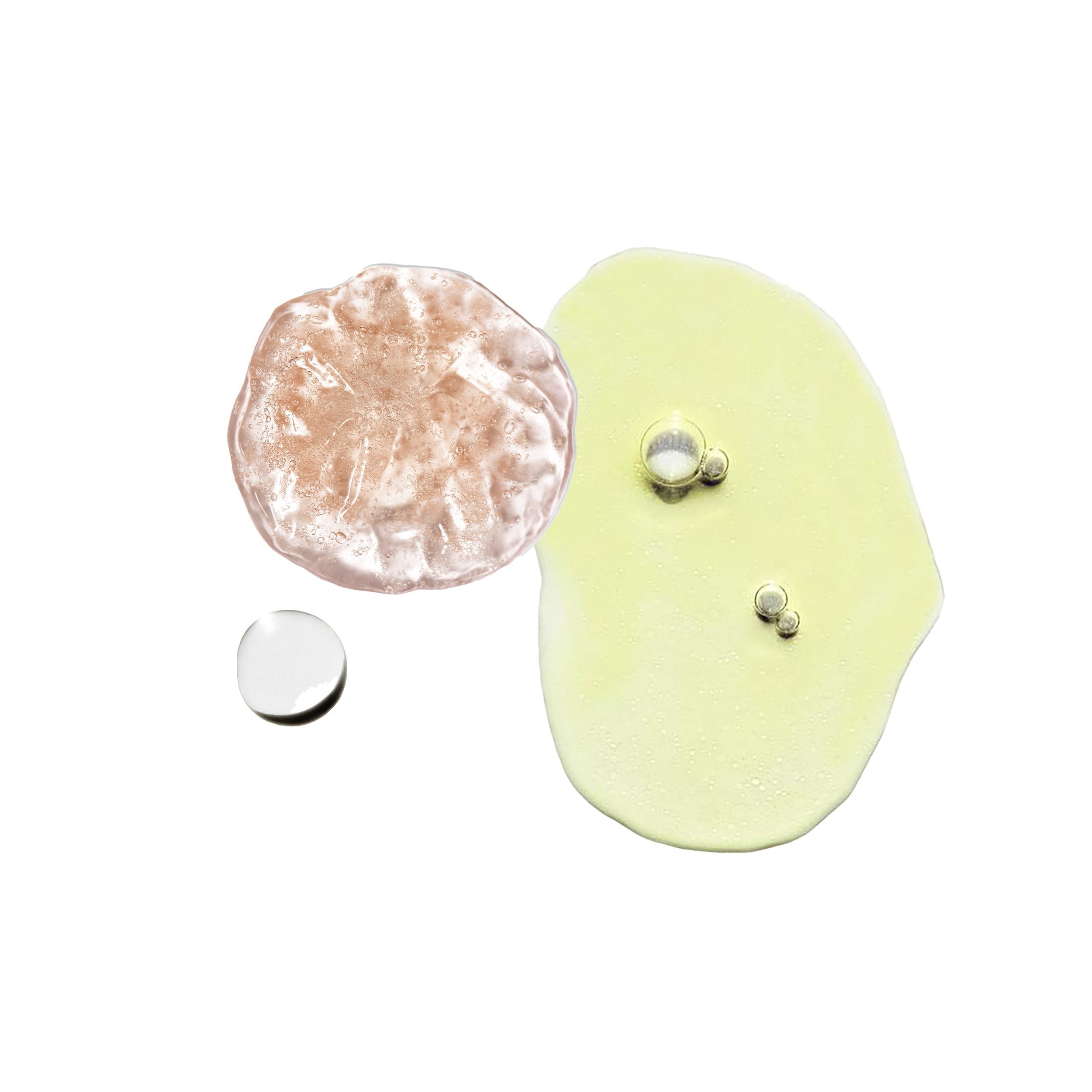 Close up samples of 3 products including Indie Lee Brightening Cleanser, CoQ-10 Toner, and Squalane Facial Oil 